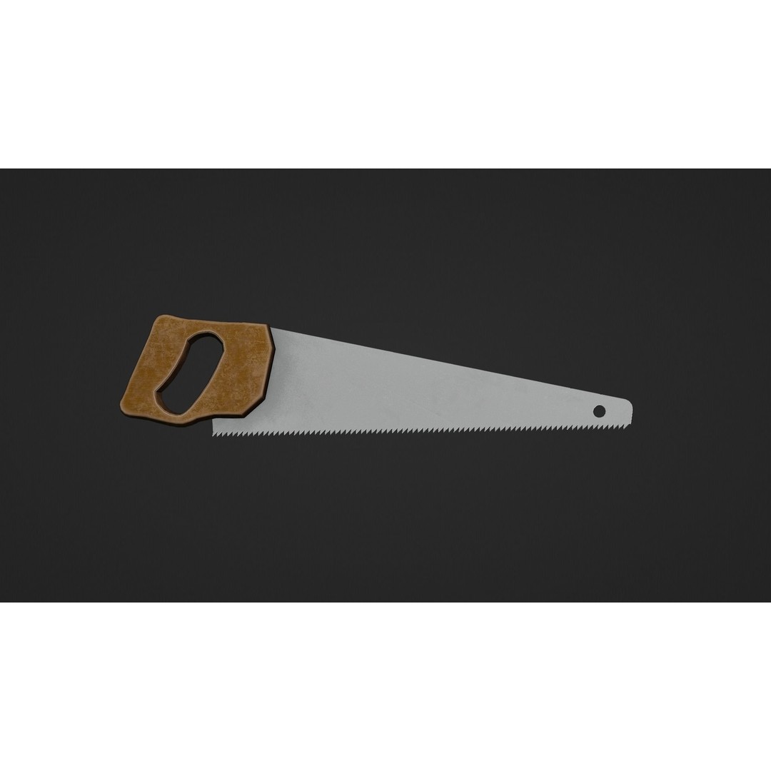 Hand Saw 3D Model – Low Poly PBR Tool for Unity & Unreal - View 15