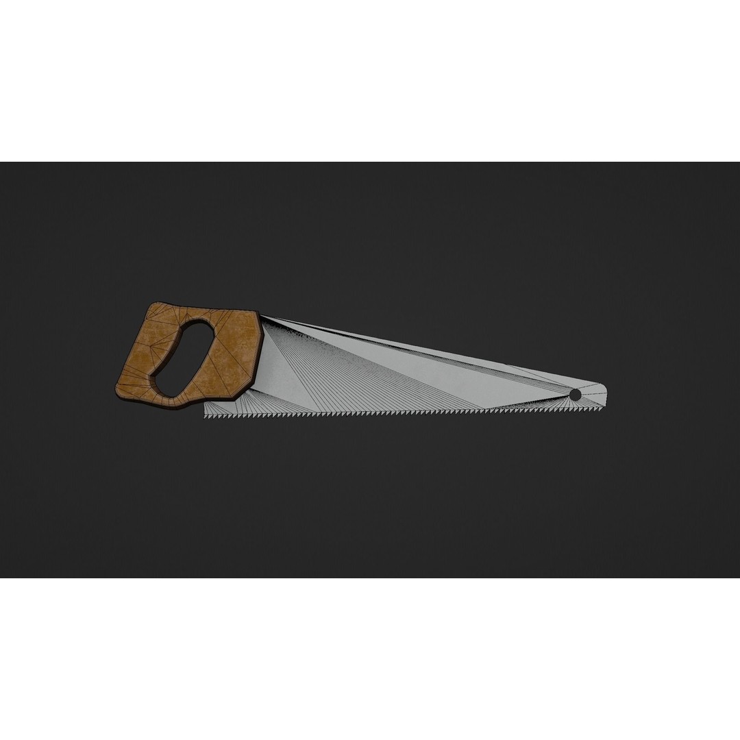 Hand Saw 3D Model – Low Poly PBR Tool for Unity & Unreal - View 16