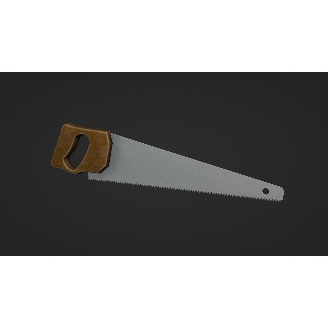 Hand Saw 3D Model – Low Poly PBR Tool for Unity & Unreal - View 17