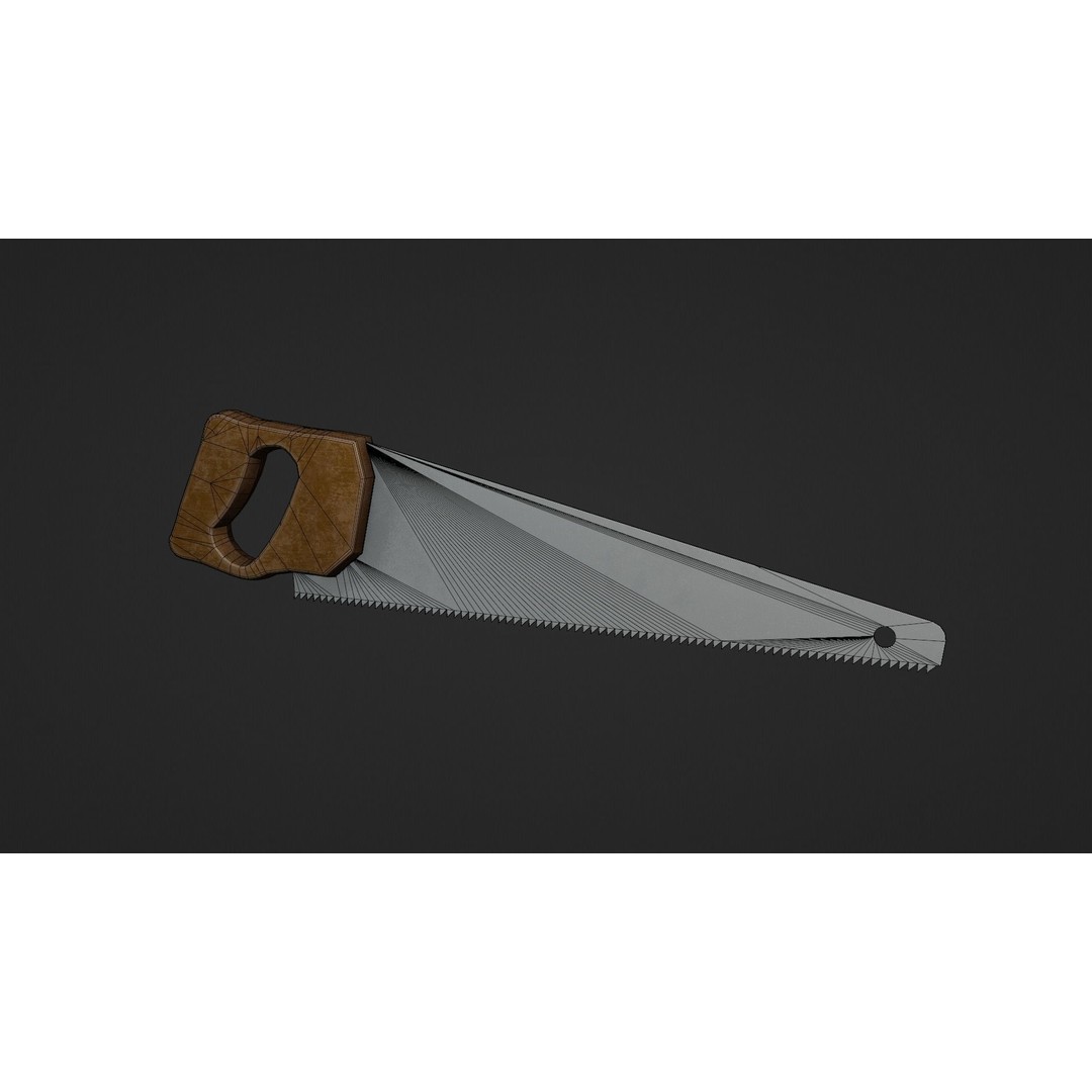 Hand Saw 3D Model – Low Poly PBR Tool for Unity & Unreal - View 18