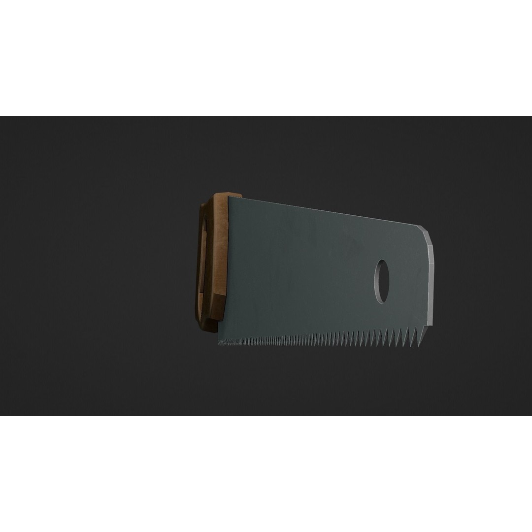 Hand Saw 3D Model – Low Poly PBR Tool for Unity & Unreal - View 9