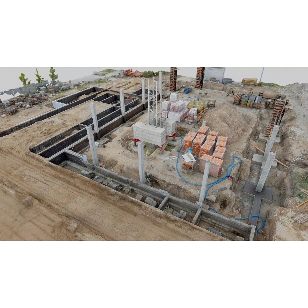 Foundation Footings 3D Model – Photogrammetry High Poly Asset, FBX - View 3