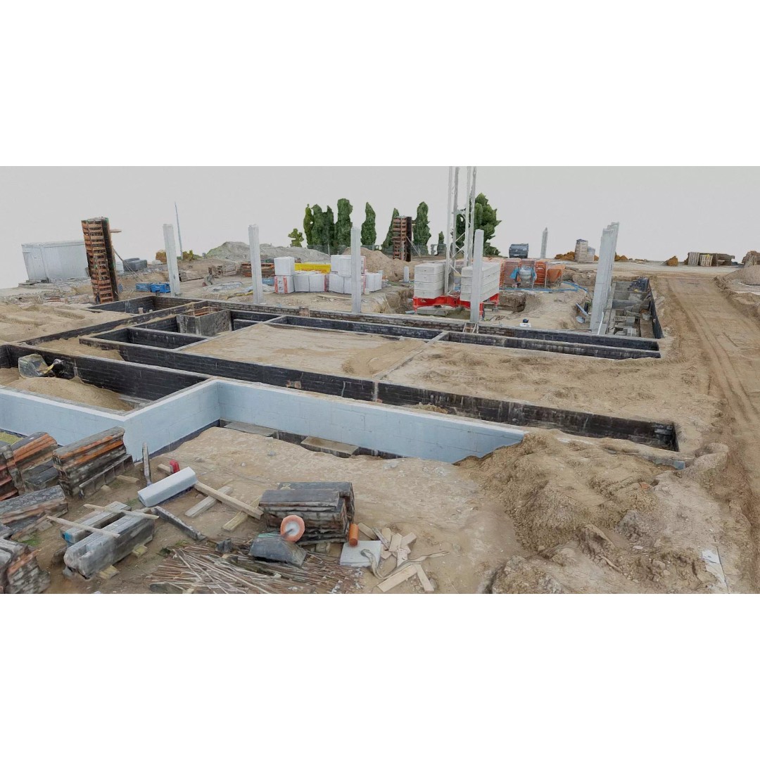 Foundation Footings 3D Model – Photogrammetry High Poly Asset, FBX - View 4