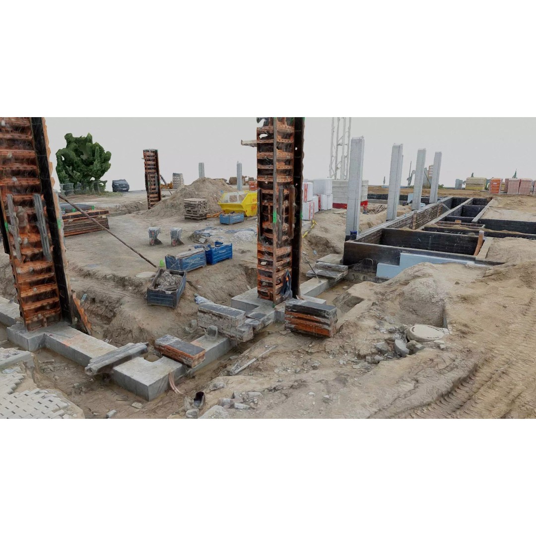 Foundation Footings 3D Model – Photogrammetry High Poly Asset, FBX - View 5
