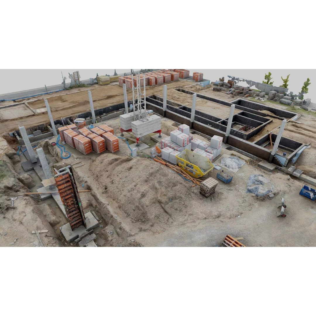 Foundation Footings 3D Model – Photogrammetry High Poly Asset, FBX - View 6