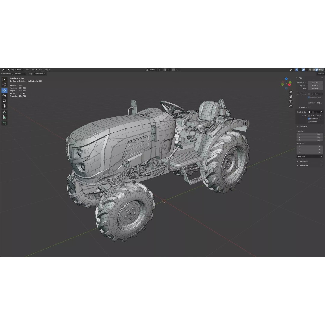 Mahindra Oja 3D Model – Low Poly Industrial Vehicle, FBX, Blender