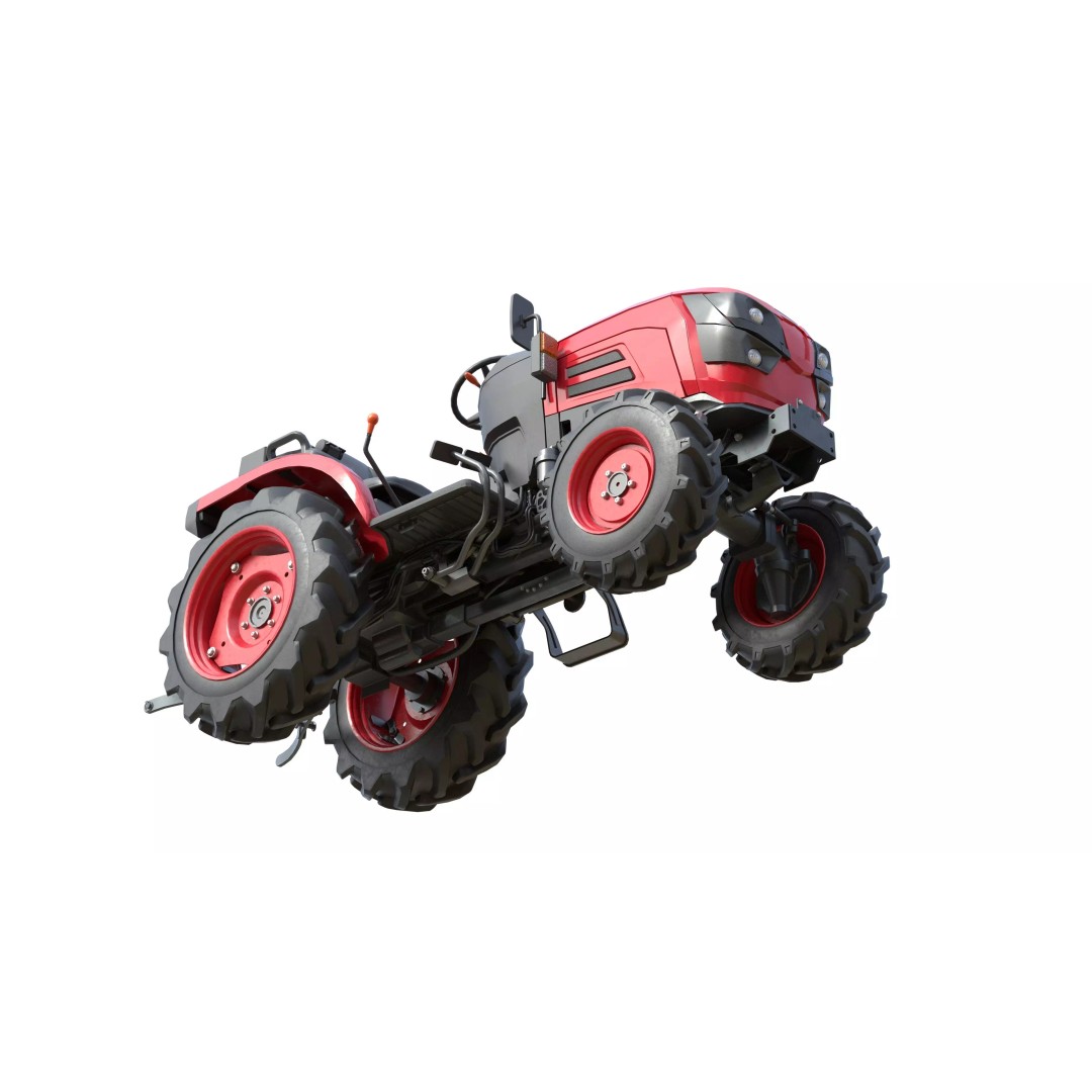 Mahindra Oja 3D Model – Low Poly Industrial Vehicle, FBX, Blender - View 4