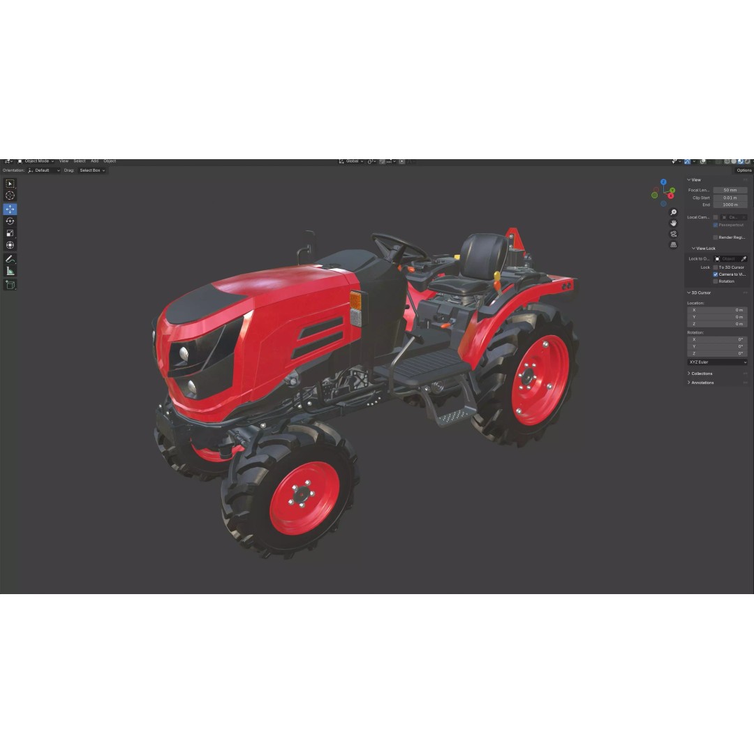 Mahindra Oja 3D Model – Low Poly Industrial Vehicle, FBX, Blender - View 5