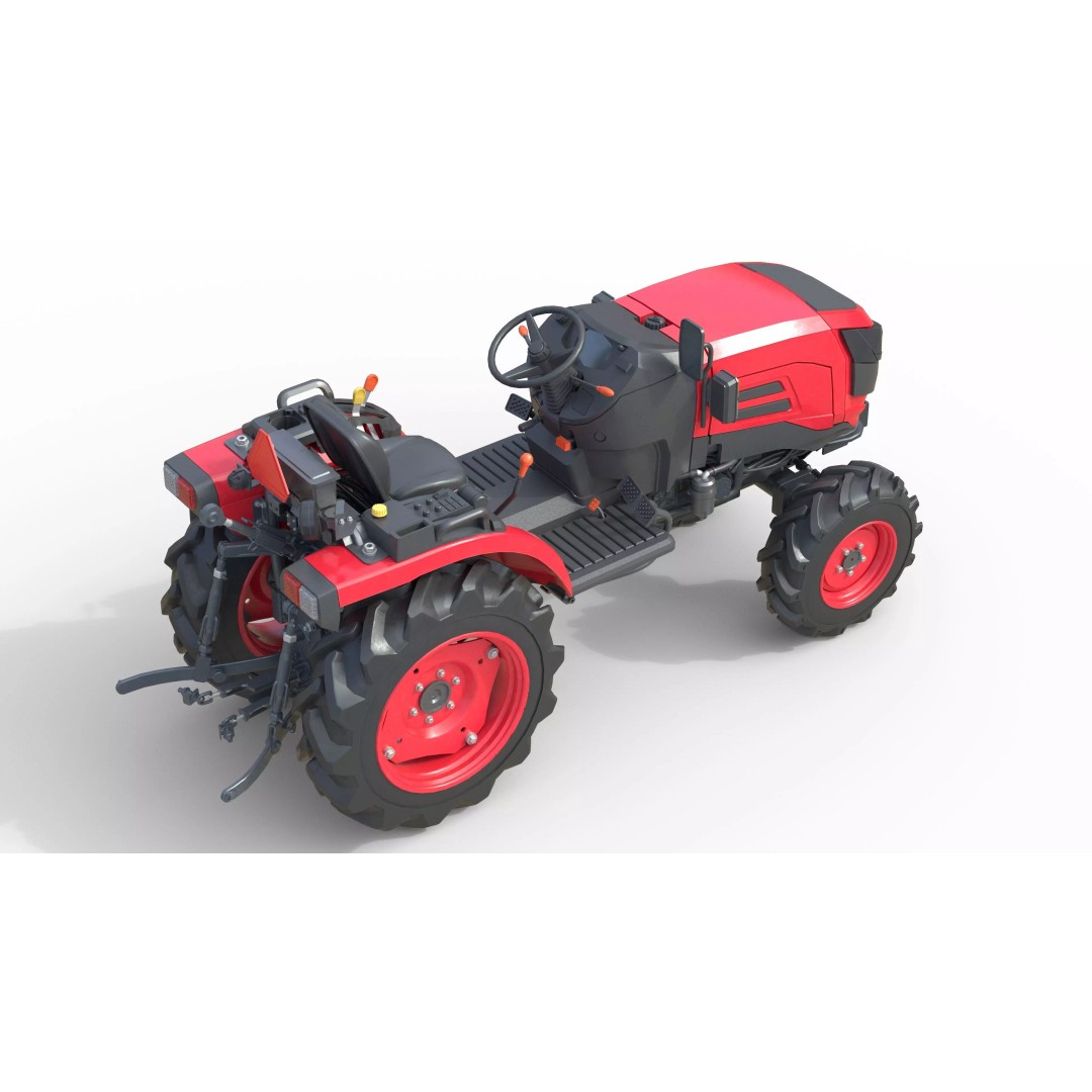 Mahindra Oja 3D Model – Low Poly Industrial Vehicle, FBX, Blender - View 6