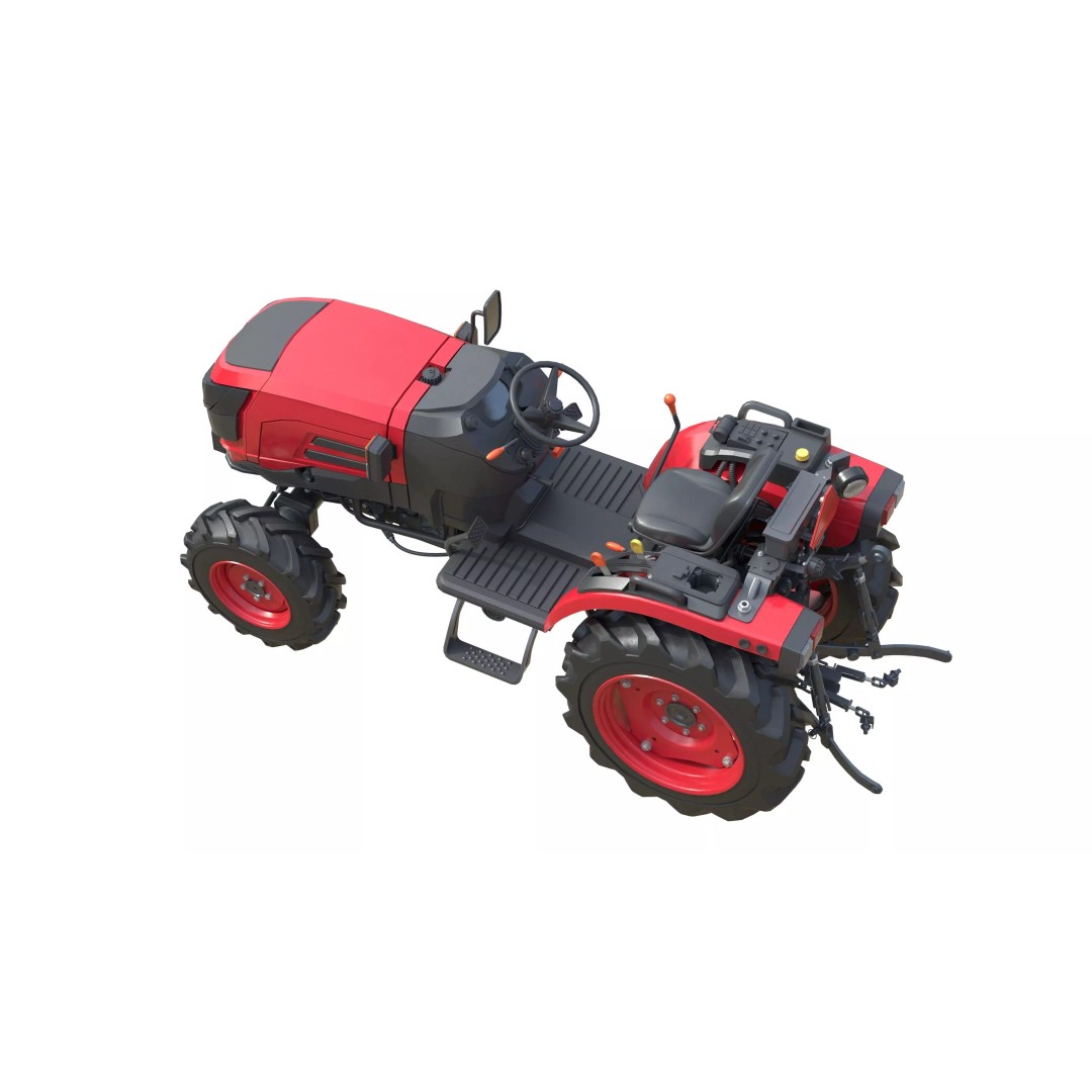 Mahindra Oja 3D Model – Low Poly Industrial Vehicle, FBX, Blender - View 9