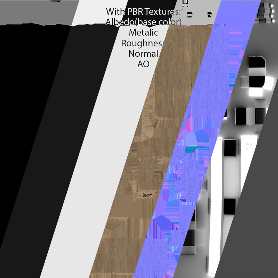 Pallet with Boxes 3D Model – Low Poly Industrial Asset, FBX - View 11