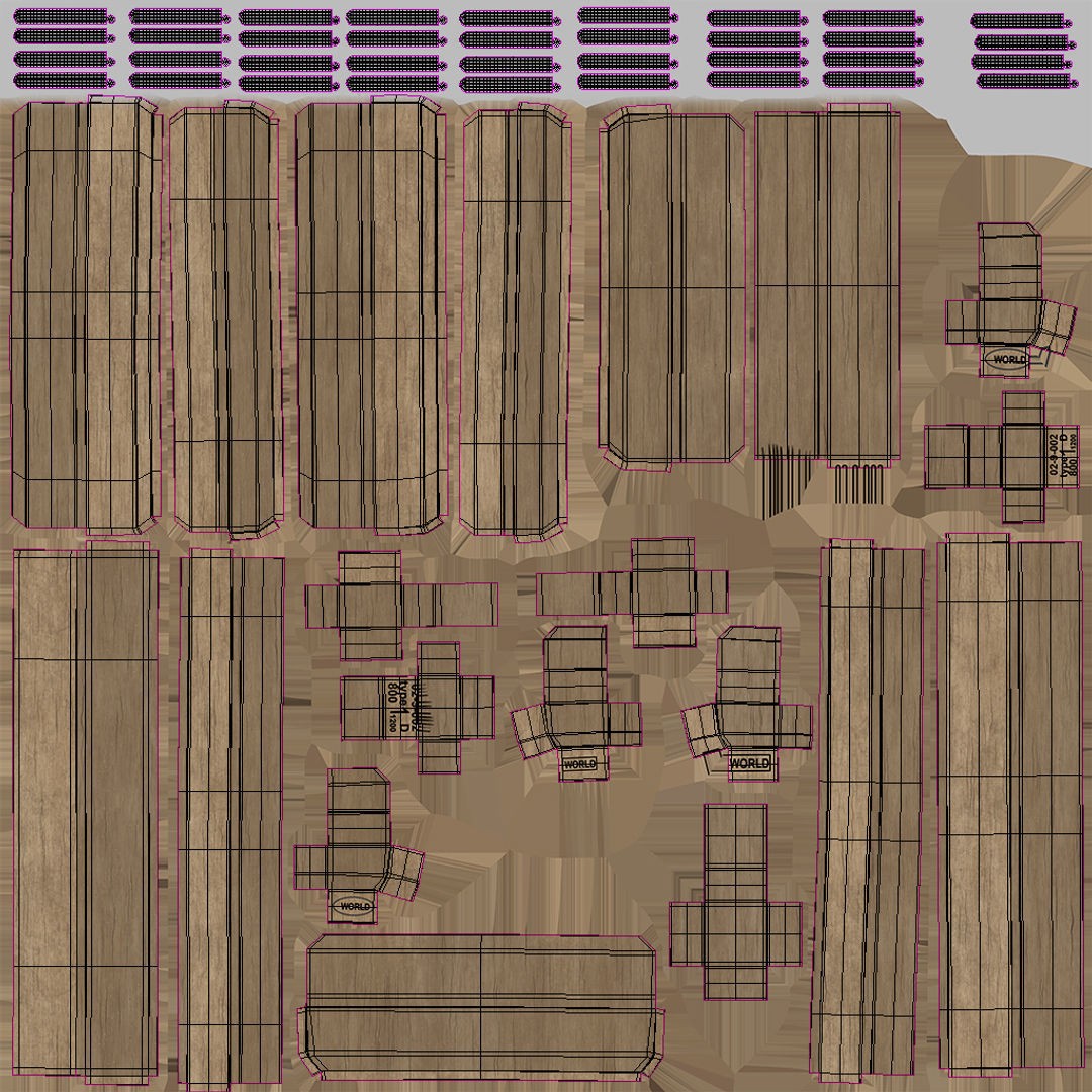 Pallet with Boxes 3D Model – Low Poly Industrial Asset, FBX - View 7