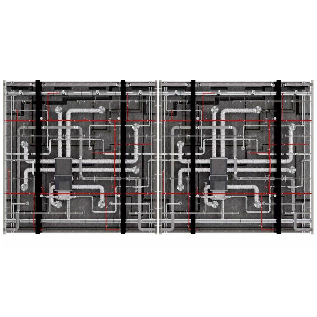 Industrial HVAC Ceiling System 3D Model – Low Poly PBR Asset for Archviz - View 7
