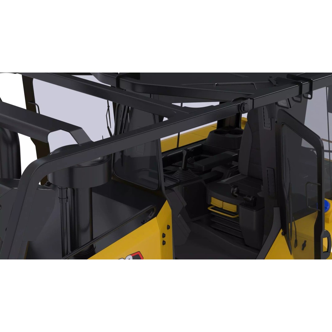 CAT Medium Dozer D6 Tier 4 3D Model – High Poly PBR Asset, FBX, OBJ - View 10
