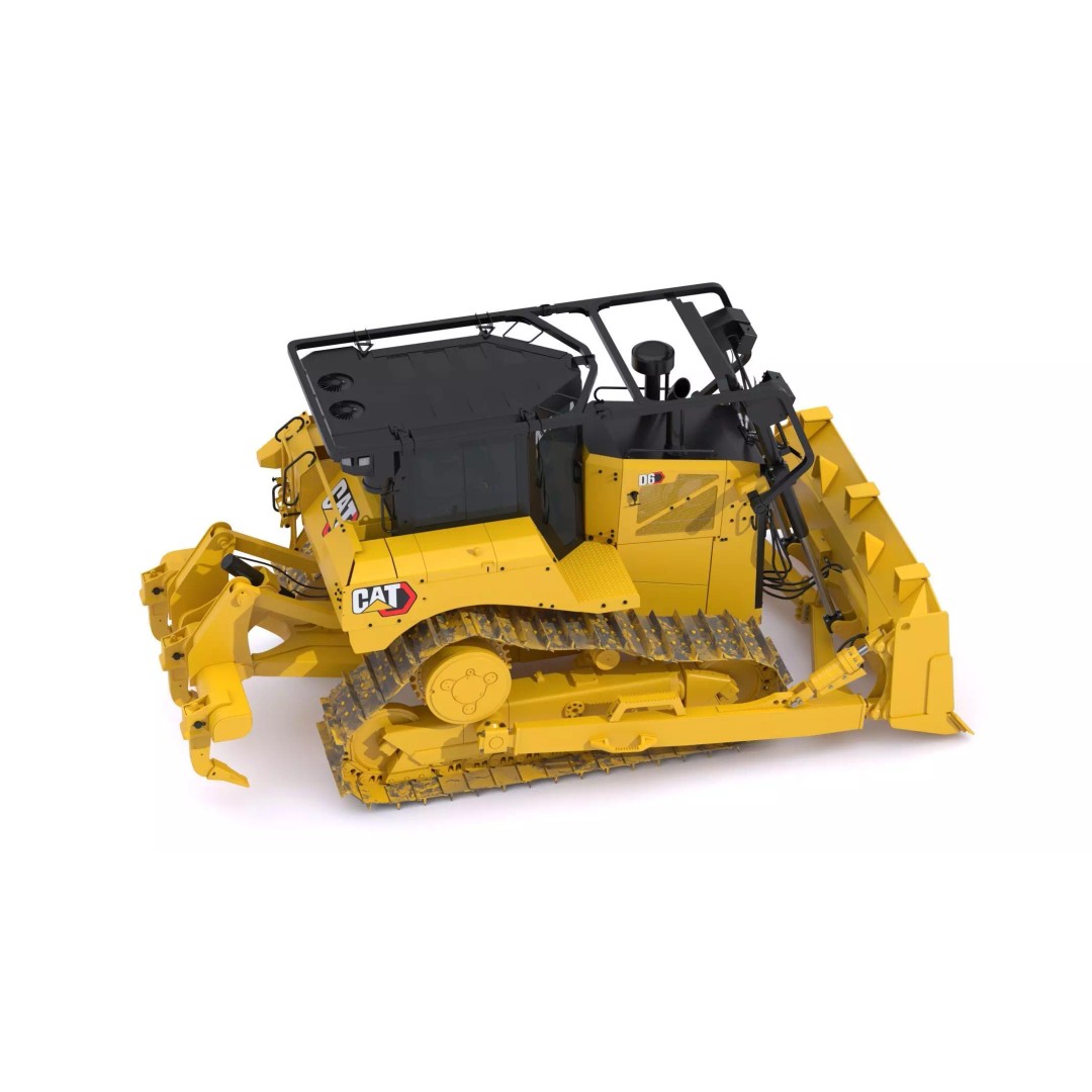 CAT Medium Dozer D6 Tier 4 3D Model – High Poly PBR Asset, FBX, OBJ - View 11