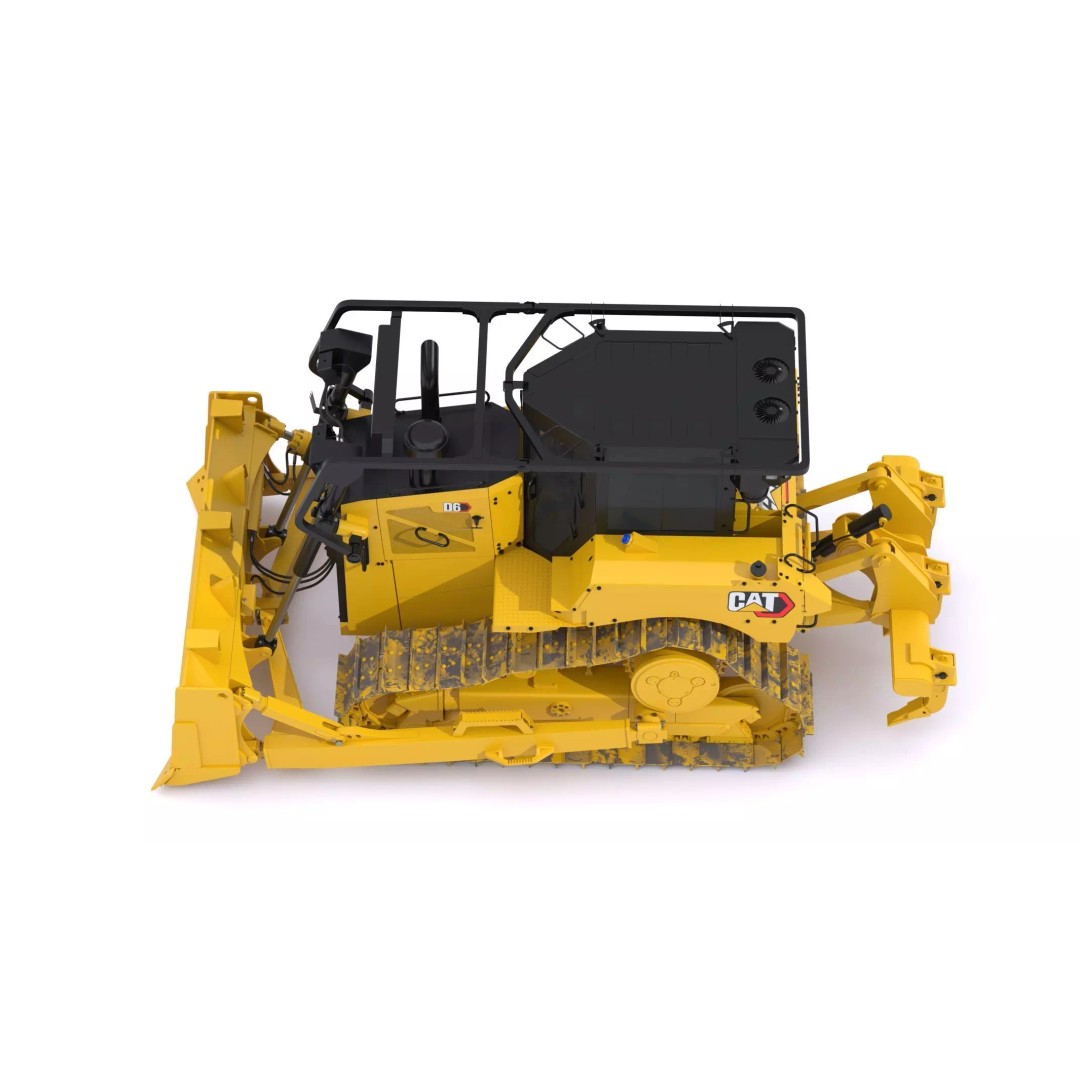 CAT Medium Dozer D6 Tier 4 3D Model – High Poly PBR Asset, FBX, OBJ - View 12