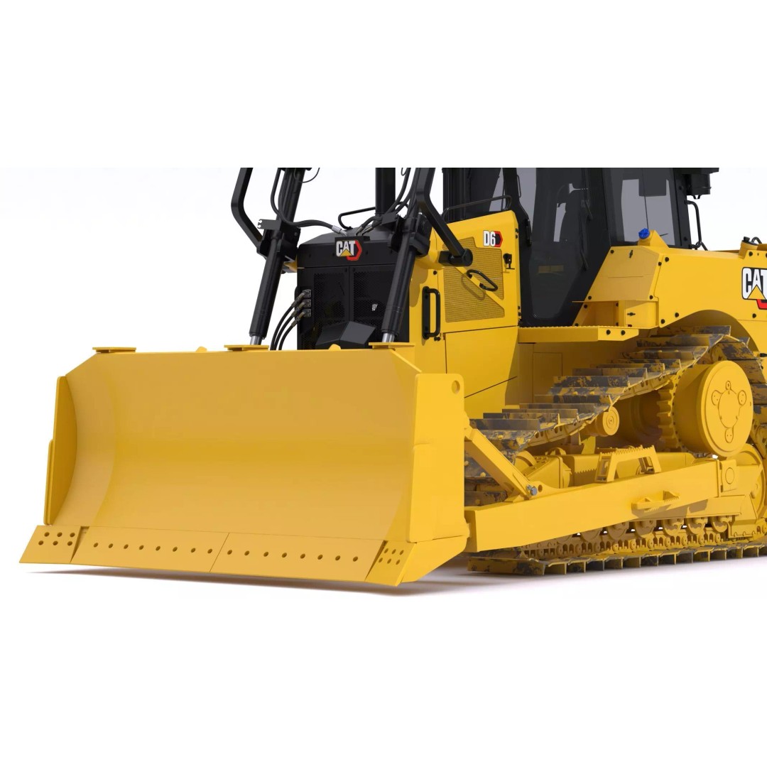 CAT Medium Dozer D6 Tier 4 3D Model – High Poly PBR Asset, FBX, OBJ - View 13