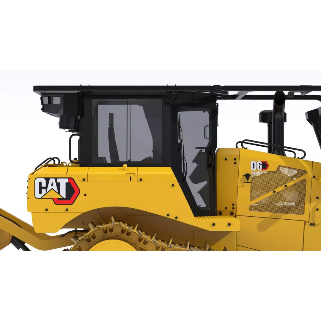 CAT Medium Dozer D6 Tier 4 3D Model – High Poly PBR Asset, FBX, OBJ - View 14