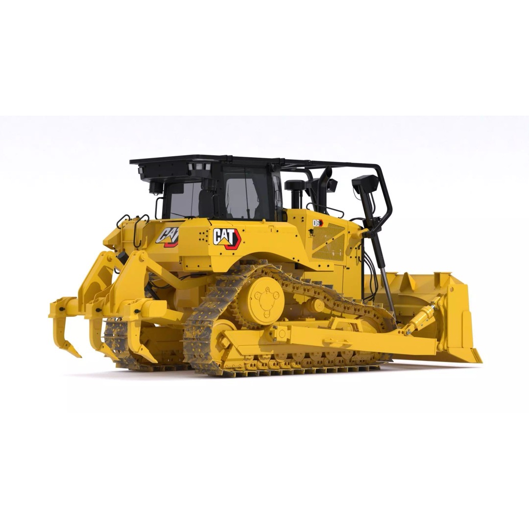 CAT Medium Dozer D6 Tier 4 3D Model – High Poly PBR Asset, FBX, OBJ - View 5