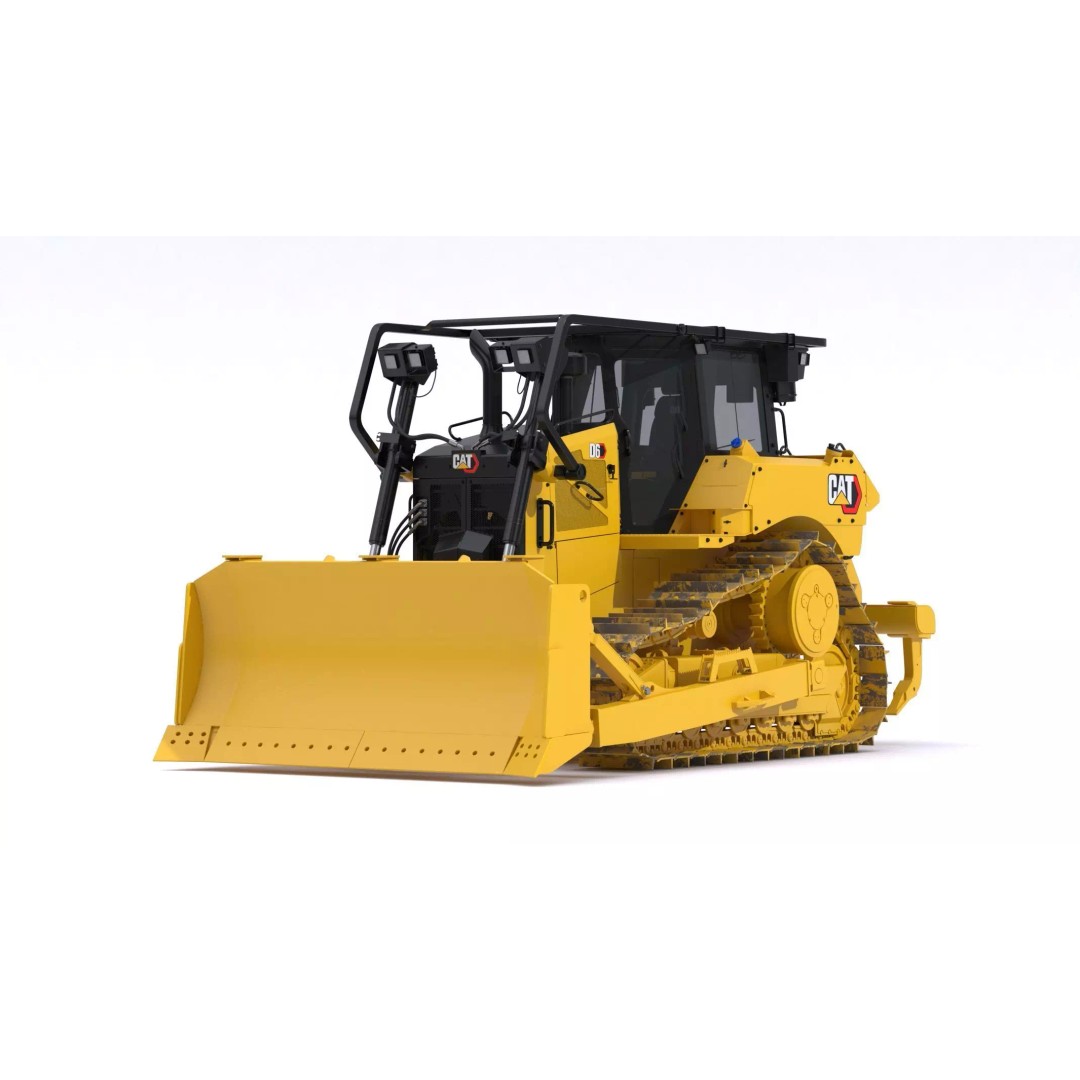 CAT Medium Dozer D6 Tier 4 3D Model – High Poly PBR Asset, FBX, OBJ - View 8
