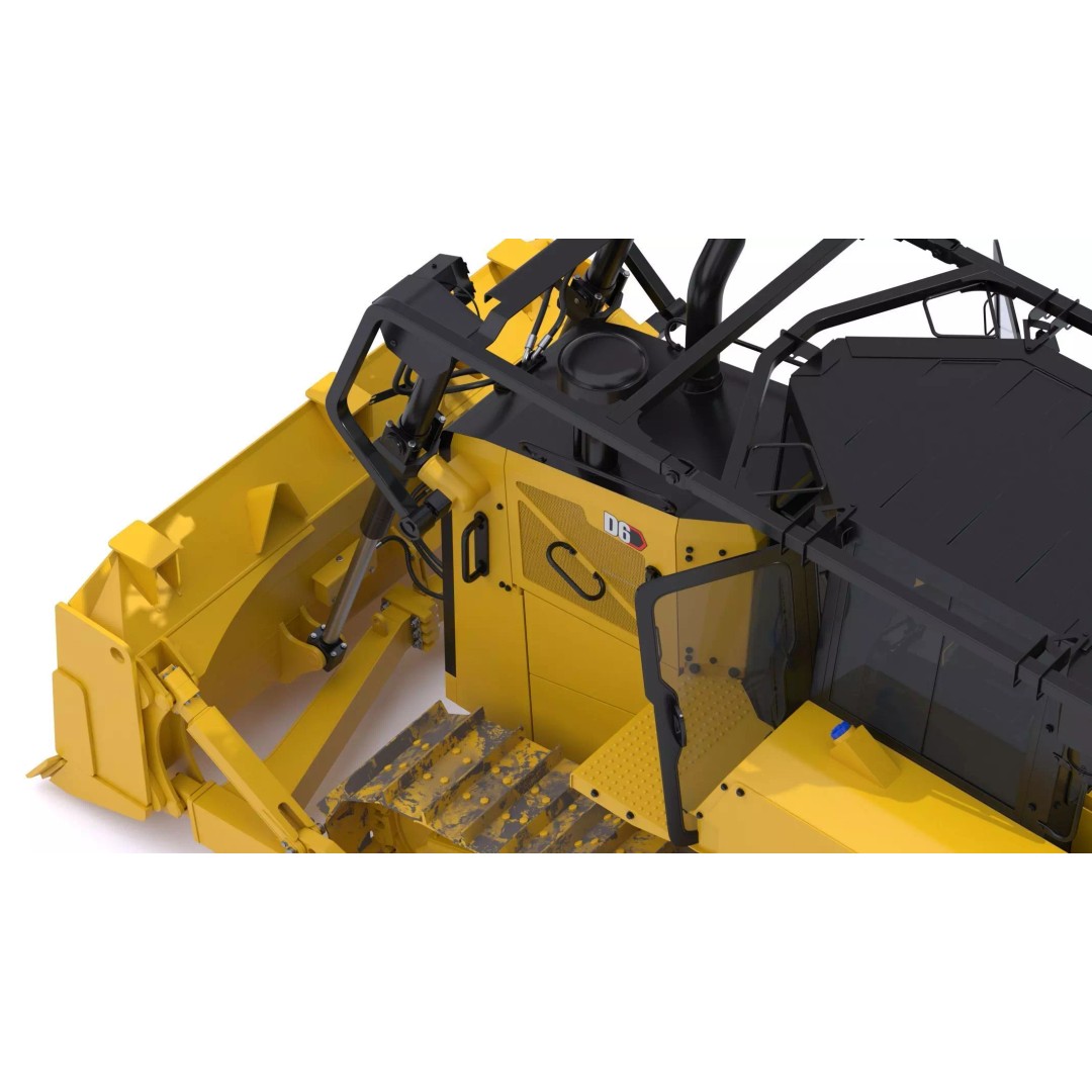 CAT Medium Dozer D6 Tier 4 3D Model – High Poly PBR Asset, FBX, OBJ - View 9