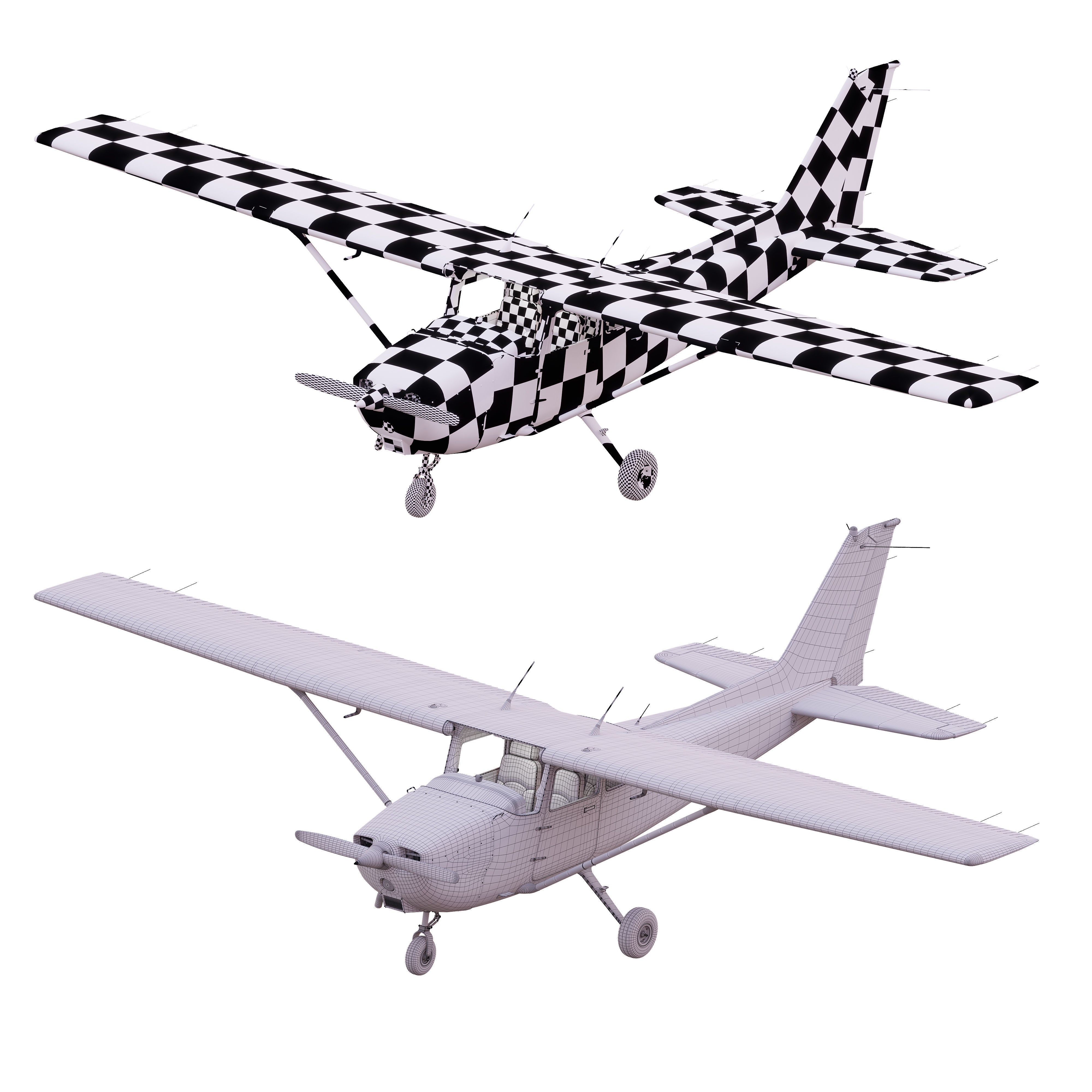 Cessna 172 - Game-Ready 3D Model