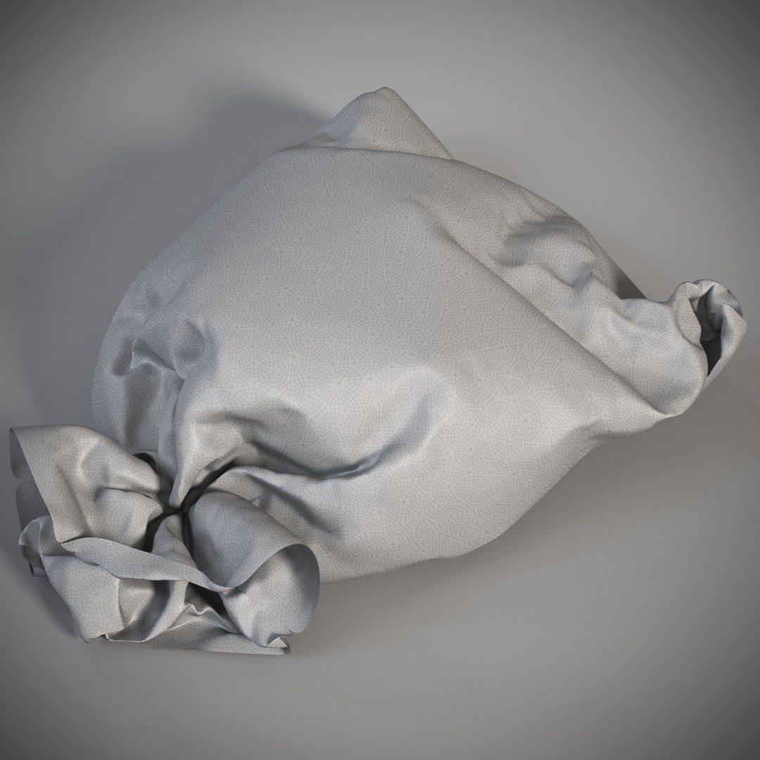 Sack 3D Model – Low Poly Industrial Bag, FBX, PBR Textures