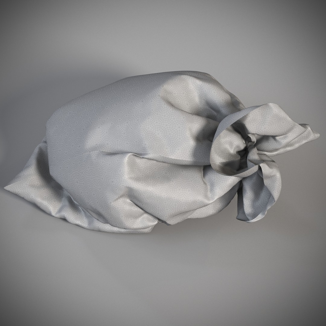 Sack 3D Model – Low Poly Industrial Bag, FBX, PBR Textures - View 10