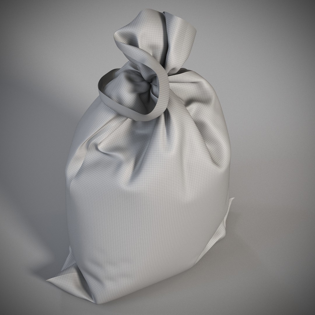 Sack 3D Model – Low Poly Industrial Bag, FBX, PBR Textures - View 5