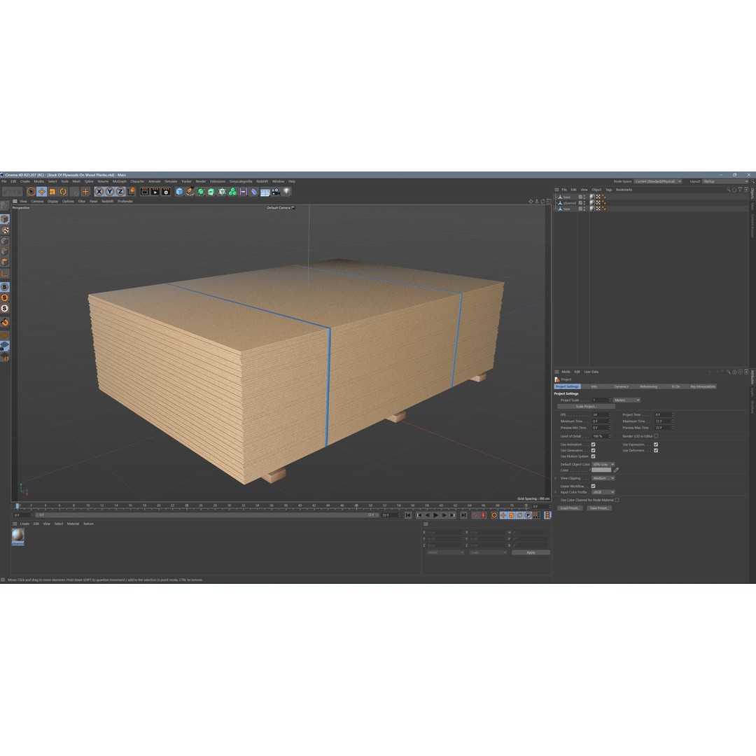 Stack of Plywoods 3D Model – Game Ready PBR Asset, FBX, OBJ - View 15