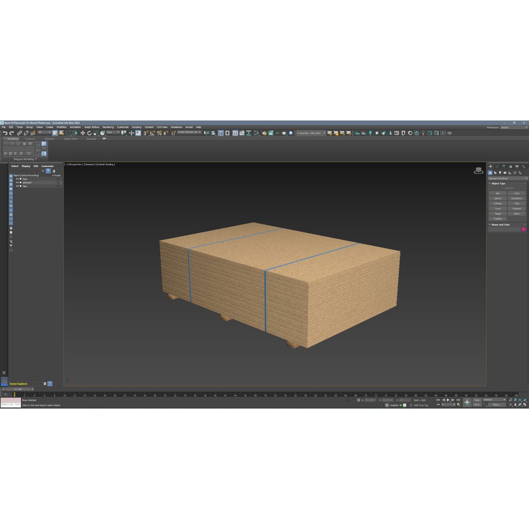 Stack of Plywoods 3D Model – Game Ready PBR Asset, FBX, OBJ - View 16
