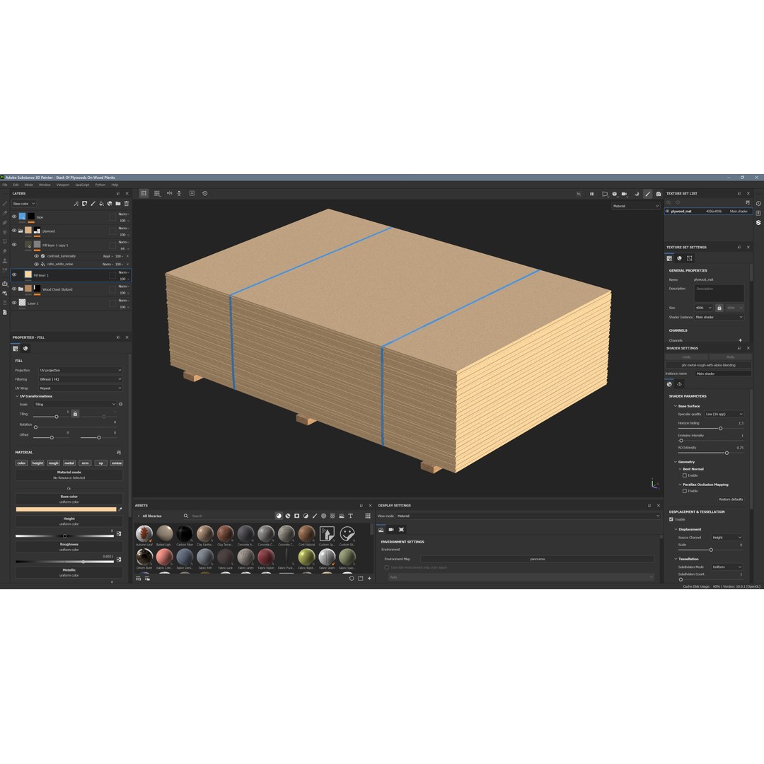 Stack of Plywoods 3D Model – Game Ready PBR Asset, FBX, OBJ - View 17