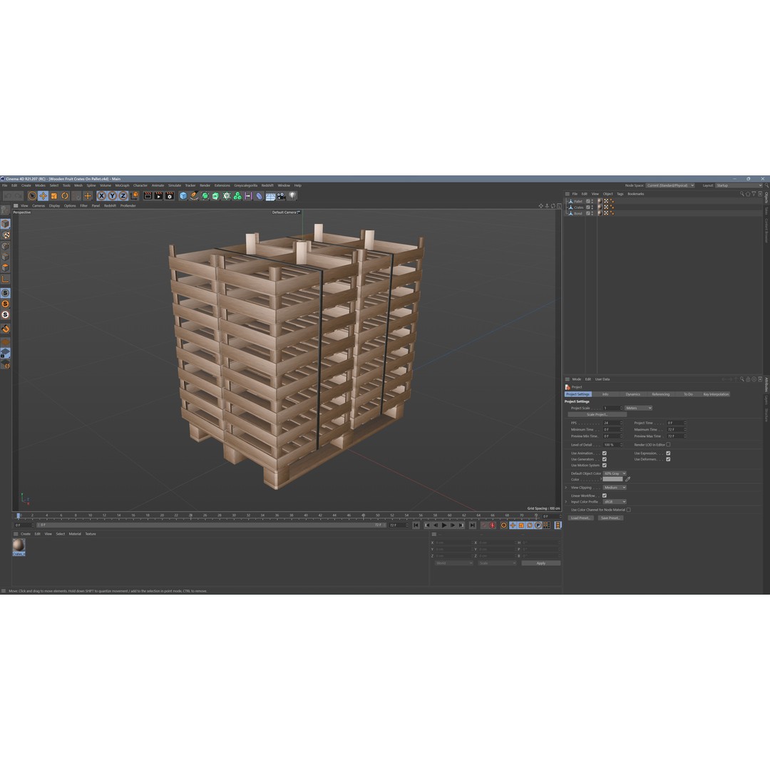 Wooden Fruit Crates 3D Model – PBR Textured, Game Ready, FBX - View 13
