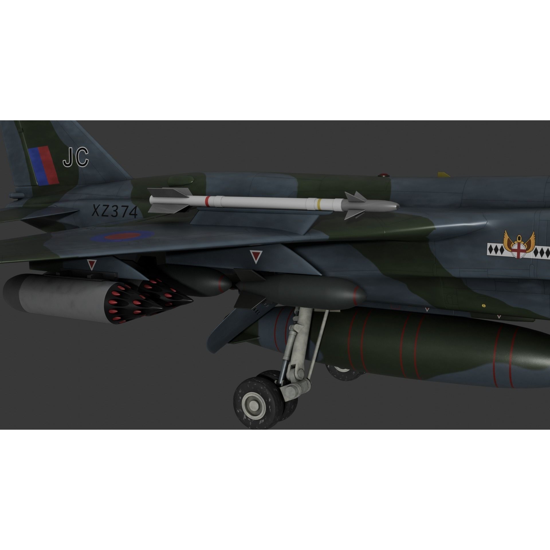 Sepecat Jaguar GR3 - Rigged PBR Game-Ready 3D Model - View 10