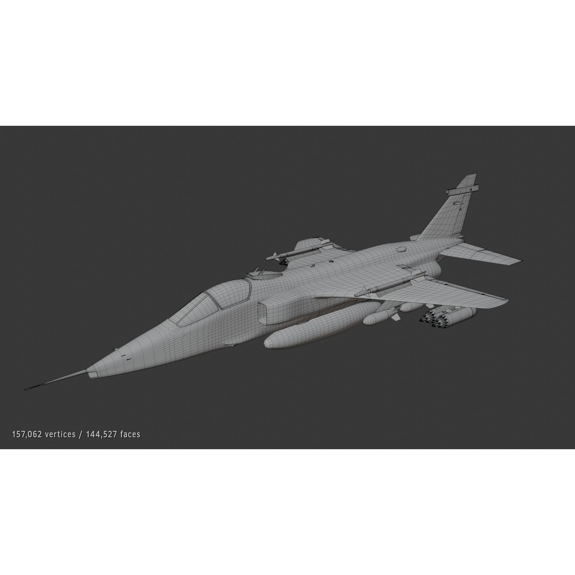 Sepecat Jaguar GR3 - Rigged PBR Game-Ready 3D Model - View 11