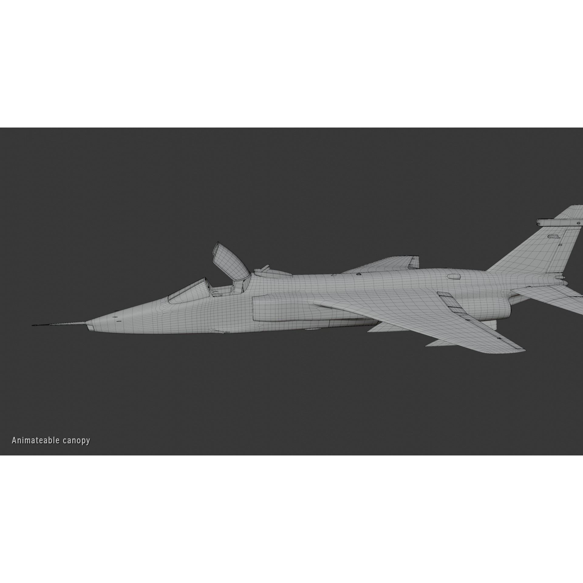 Sepecat Jaguar GR3 - Rigged PBR Game-Ready 3D Model - View 12