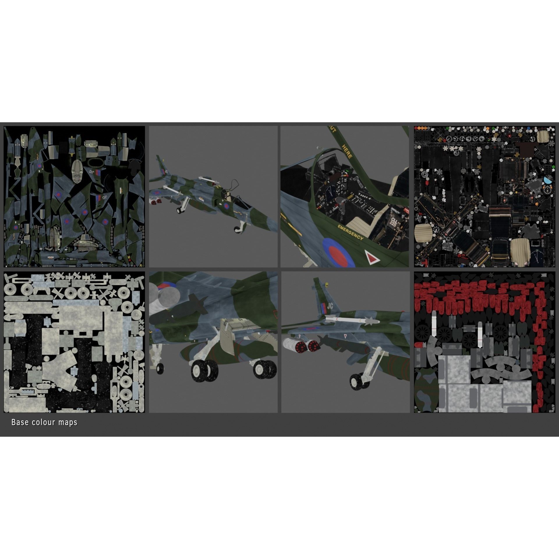 Sepecat Jaguar GR3 - Rigged PBR Game-Ready 3D Model - View 21