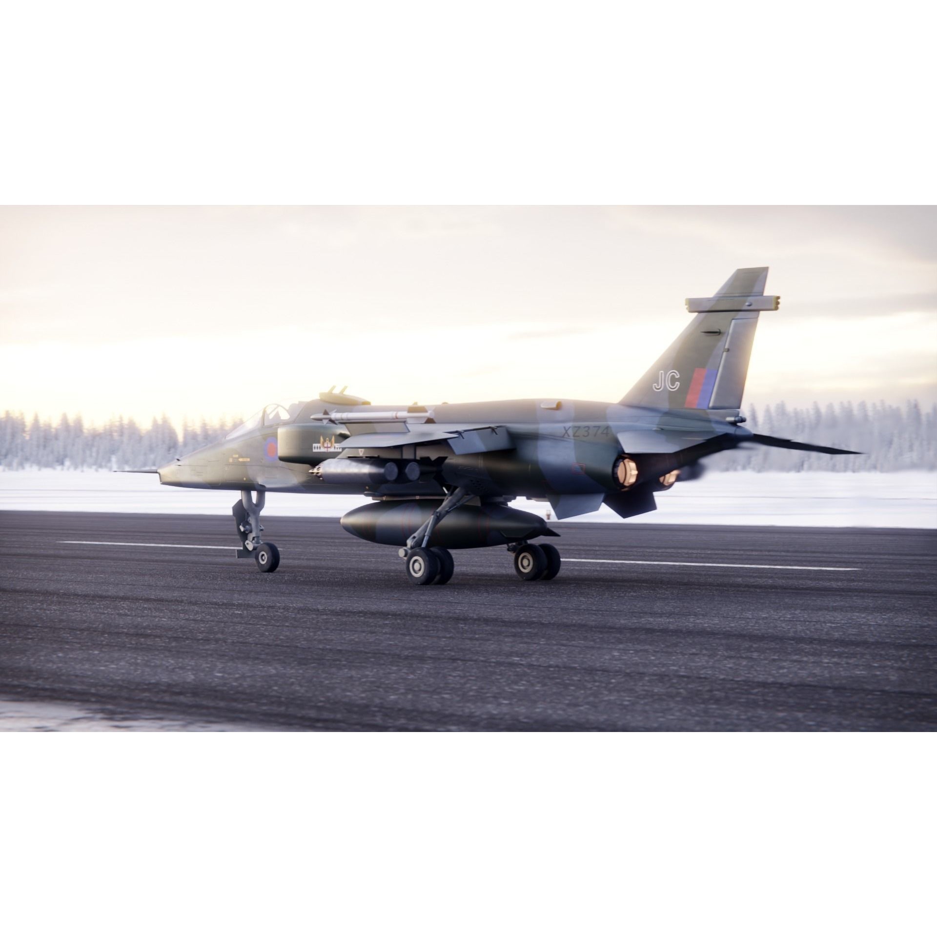 Sepecat Jaguar GR3 - Rigged PBR Game-Ready 3D Model - View 3