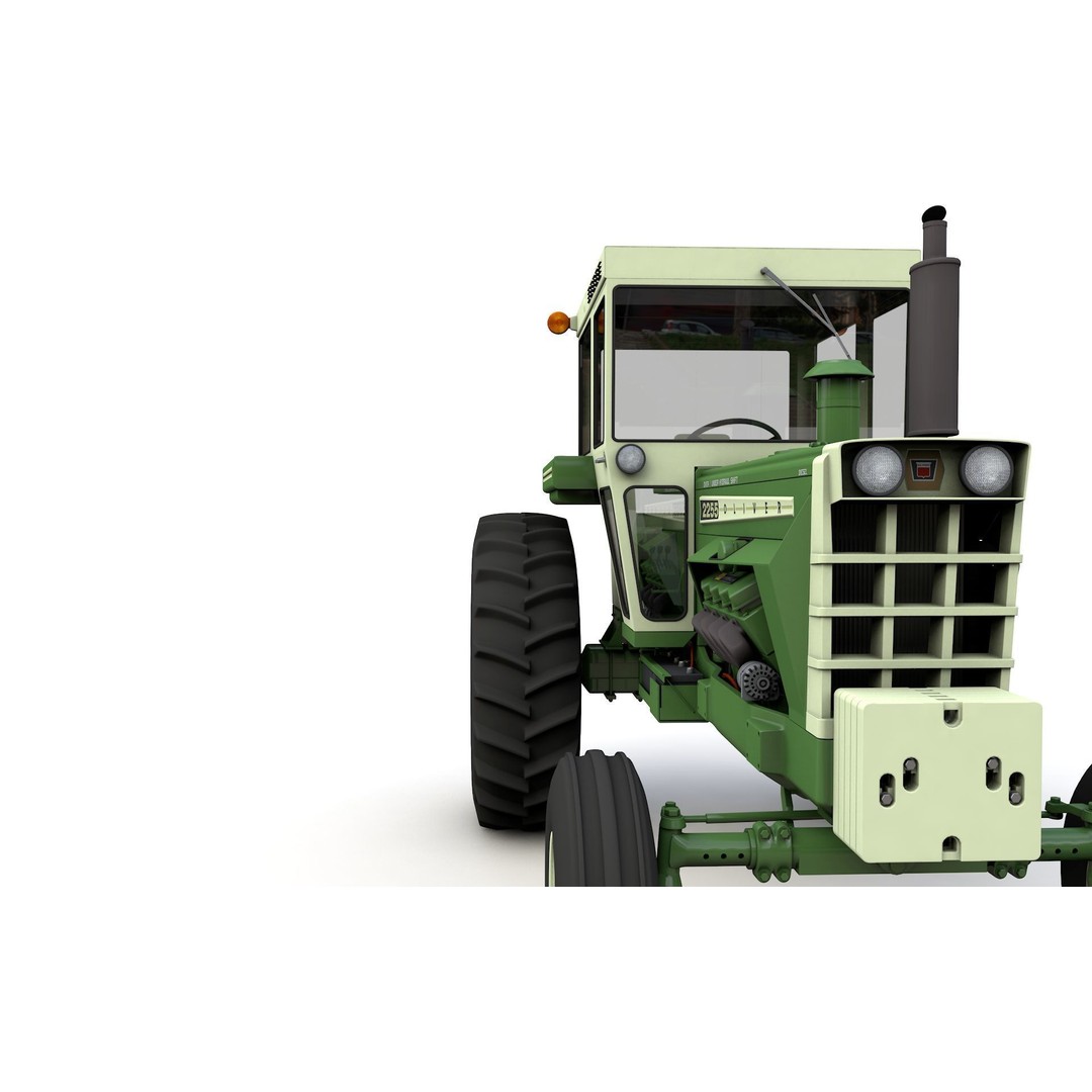 Oliver 2255 2WD Tractor 3D Model – High Detail Vintage Farm Asset, FBX - View 10