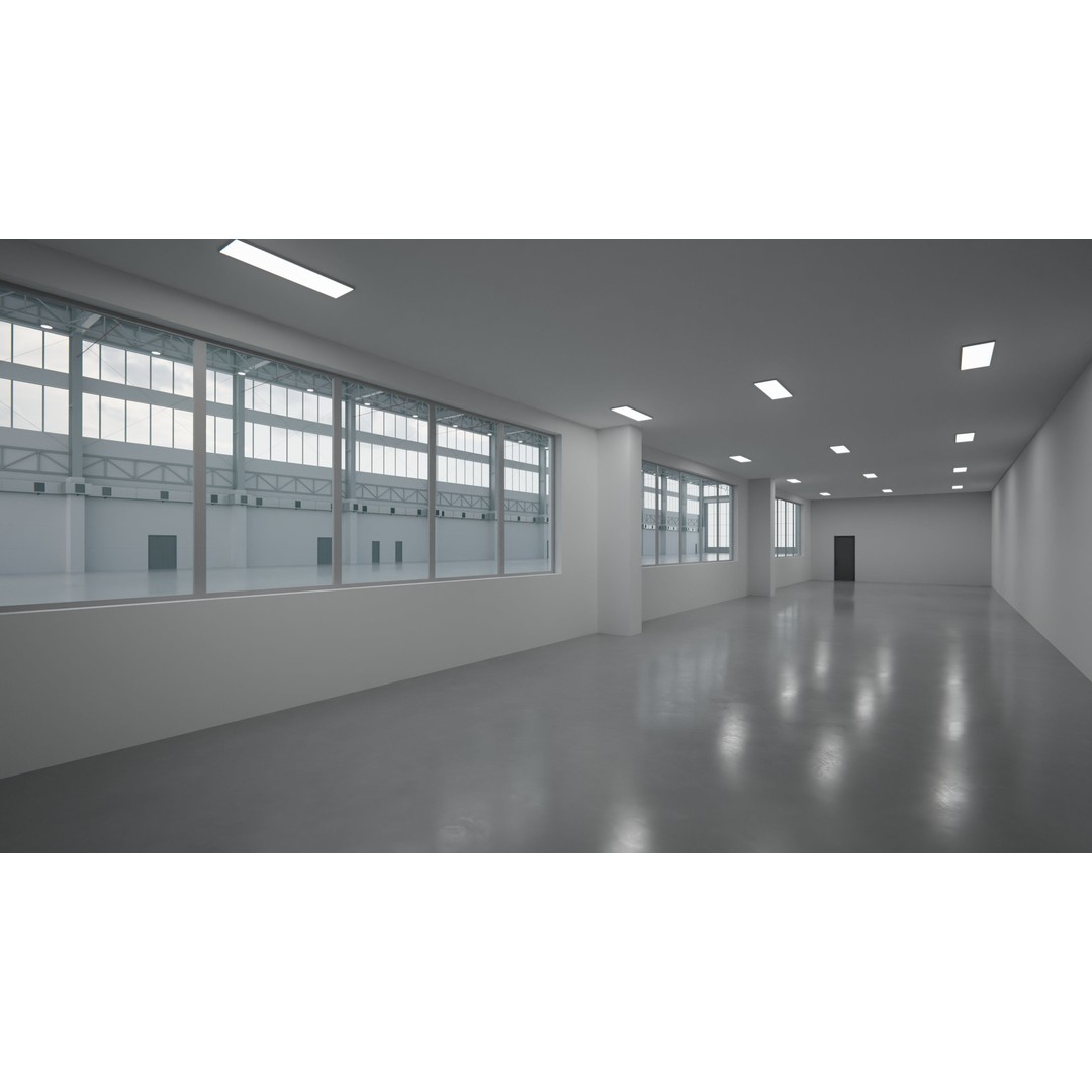Airplane Hangar 3D Model – Low Poly Interior Scene, FBX, OBJ - View 10