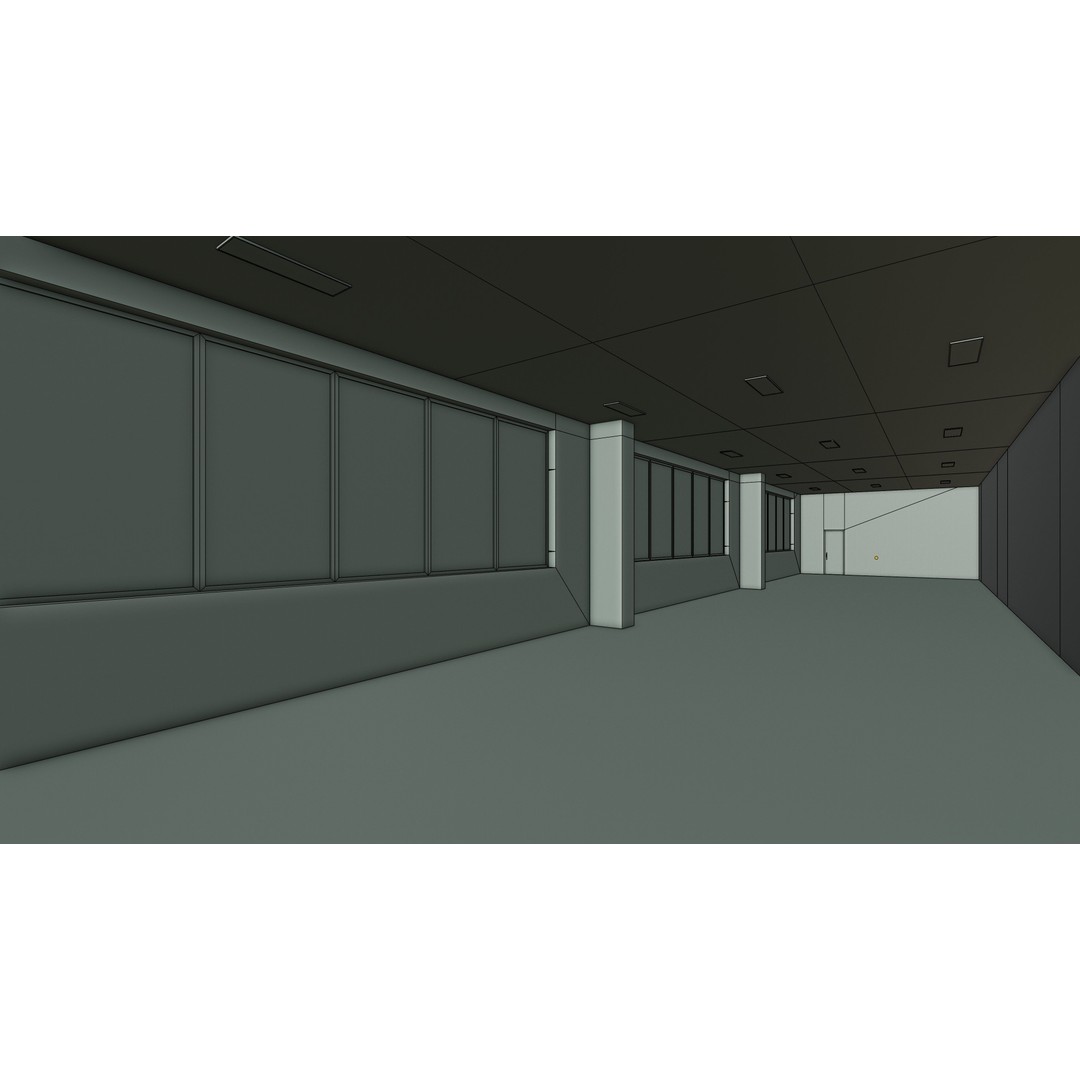 Airplane Hangar 3D Model – Low Poly Interior Scene, FBX, OBJ - View 20