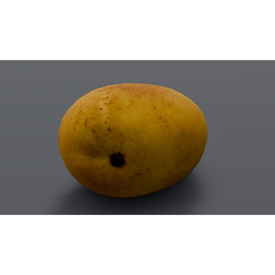 Mango 3D Model – Low Poly Game Asset, FBX, PBR Textures - View 11