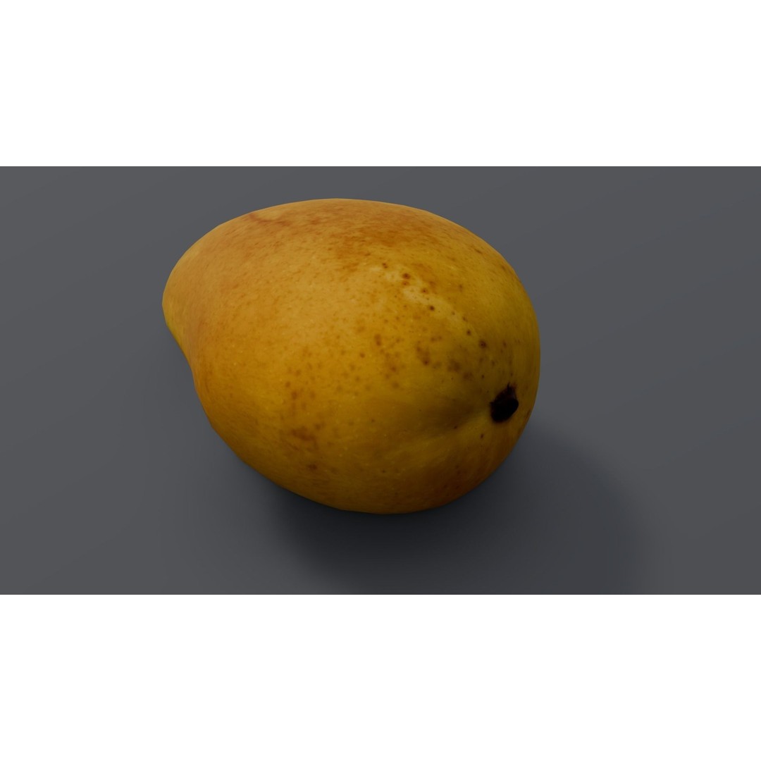 Mango 3D Model – Low Poly Game Asset, FBX, PBR Textures - View 12