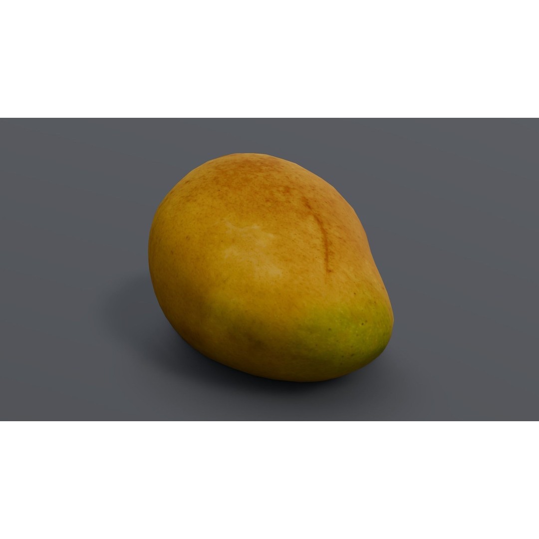 Mango 3D Model – Low Poly Game Asset, FBX, PBR Textures - View 15