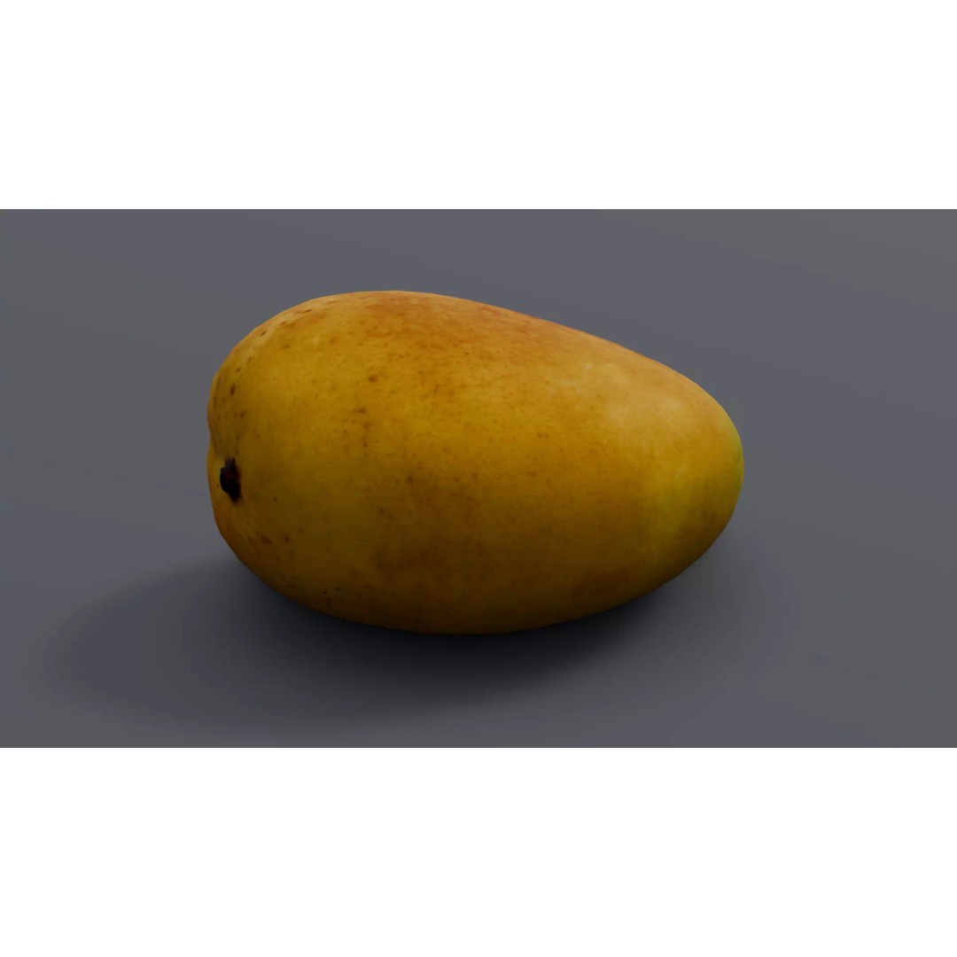 Mango 3D Model – Low Poly Game Asset, FBX, PBR Textures - View 2