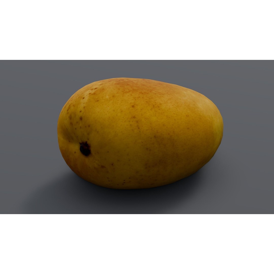 Mango 3D Model – Low Poly Game Asset, FBX, PBR Textures - View 4