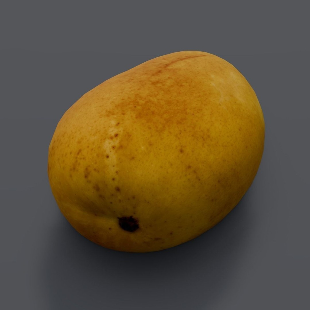 Mango 3D Model – Low Poly Game Asset, FBX, PBR Textures - View 9
