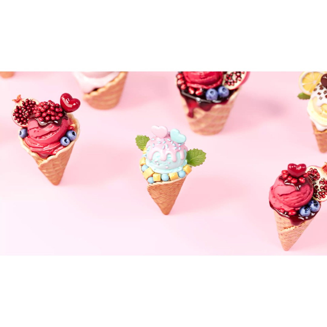 Valentine Day Fruit Ice Cream 3D Model – PBR Textured Asset, FBX, OBJ - View 5
