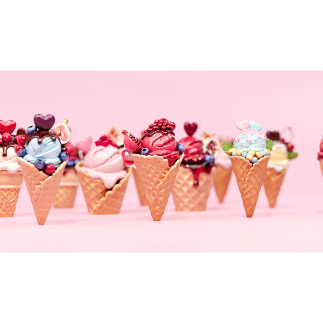 Valentine Day Fruit Ice Cream 3D Model – PBR Textured Asset, FBX, OBJ - View 6