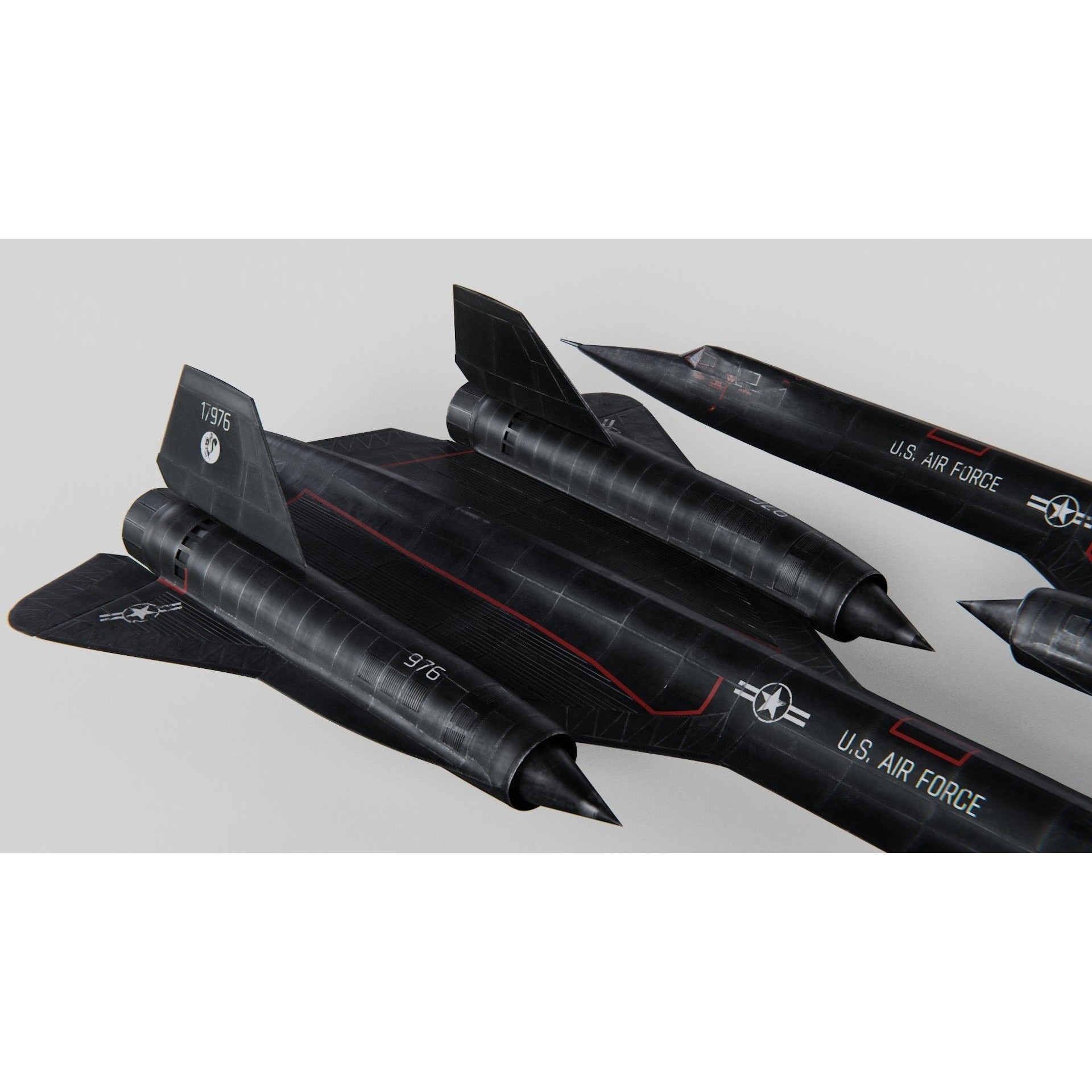 Lockheed SR-71 Blackbird - High-Poly 3D Model - View 10
